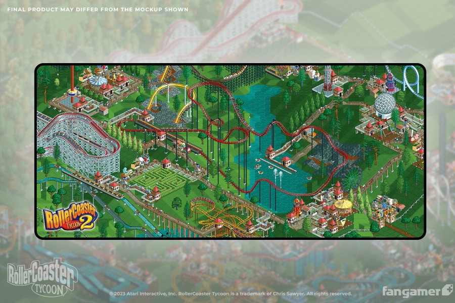 New RollerCoaster Tycoon Under Construction Desk Mat