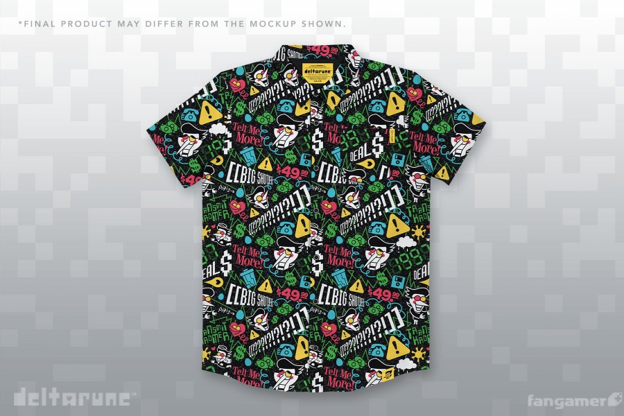 Clearance DELTARUNE Spamton Button Up Shirt