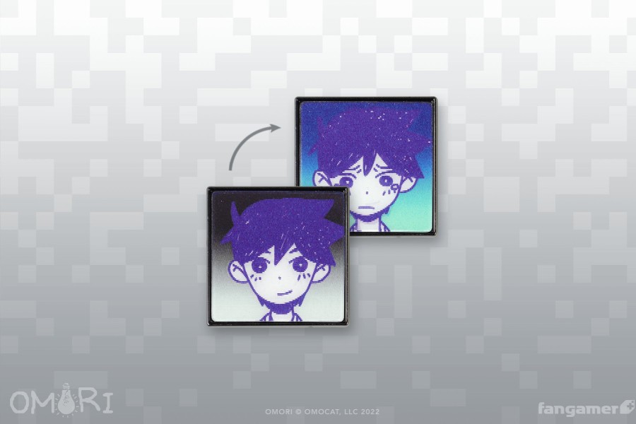 New OMORI Sad Hero Lenticular Pin