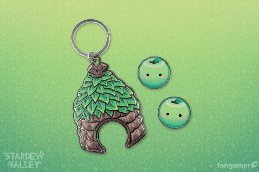 New Stardew Valley Junimo Hut Token Keychain