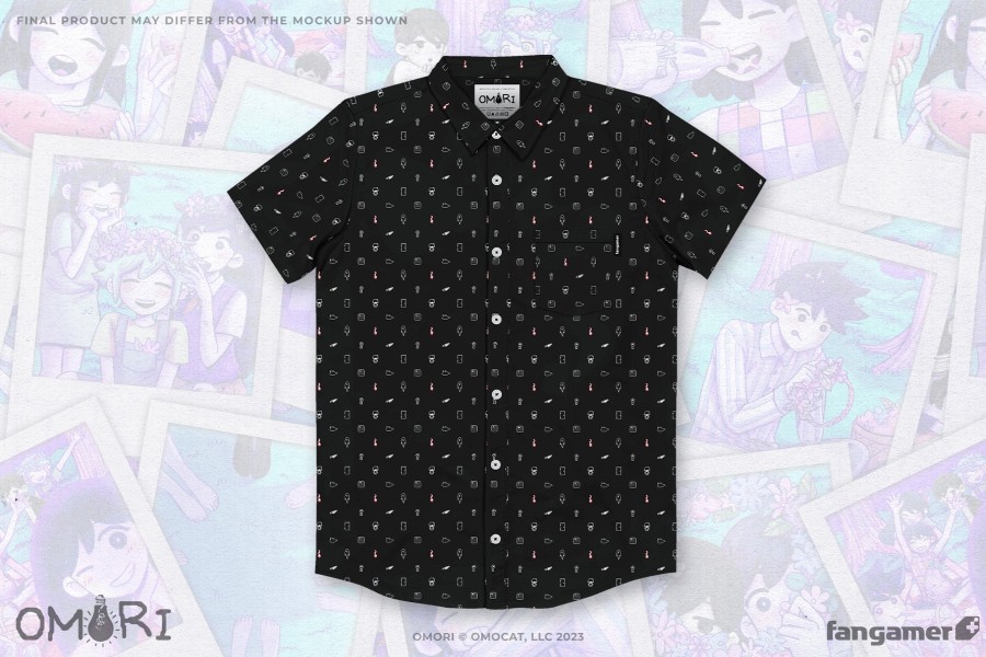 New OMORI Black Space Button Up Shirt